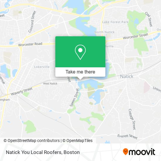 Natick You Local Roofers map
