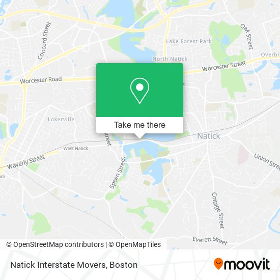 Natick Interstate Movers map