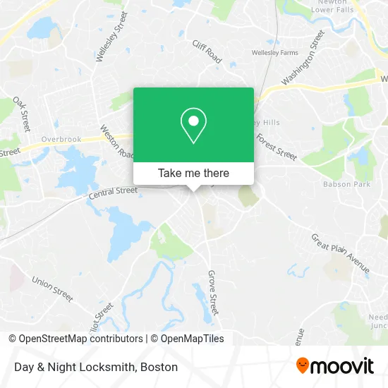 Day & Night Locksmith map