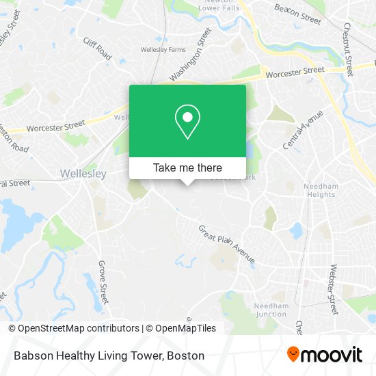 Babson Healthy Living Tower map