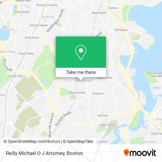 Reilly Michael O J Attorney map