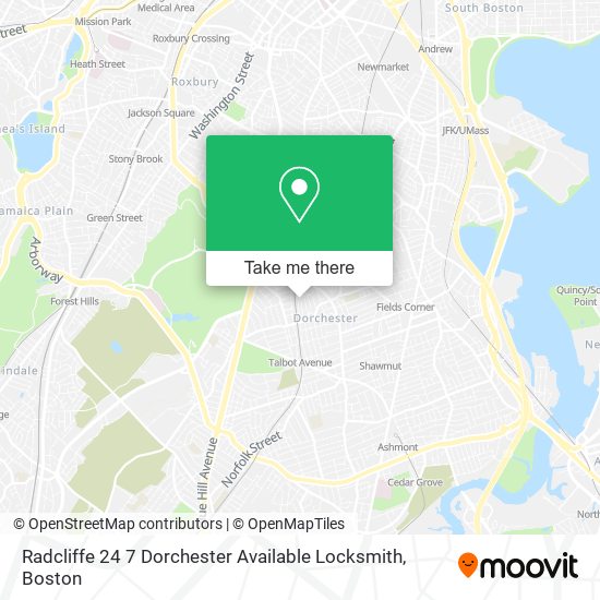 Mapa de Radcliffe 24 7 Dorchester Available Locksmith