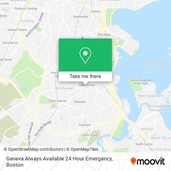 Geneva Always Available 24 Hour Emergency map