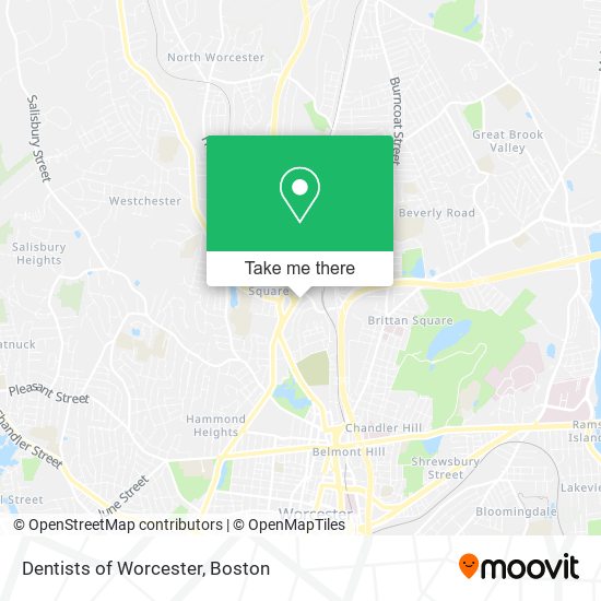 Mapa de Dentists of Worcester