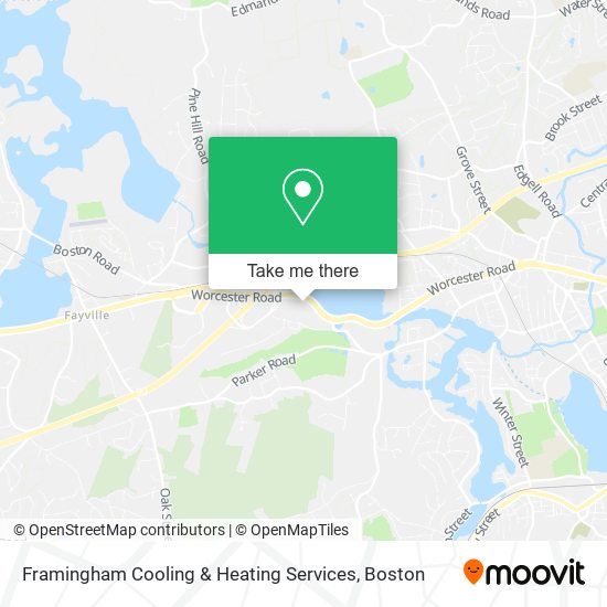 Framingham Cooling & Heating Services map