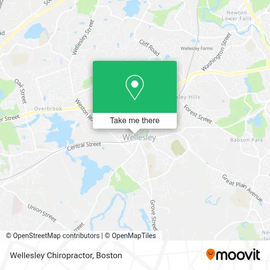 Wellesley Chiropractor map