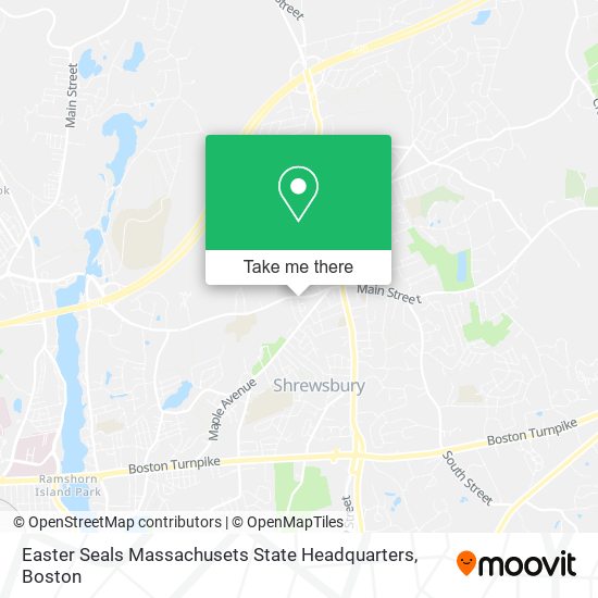 Easter Seals Massachusets State Headquarters map