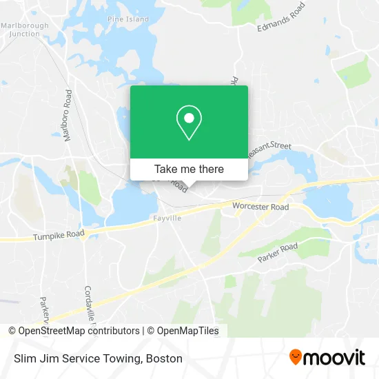 Slim Jim Service Towing map