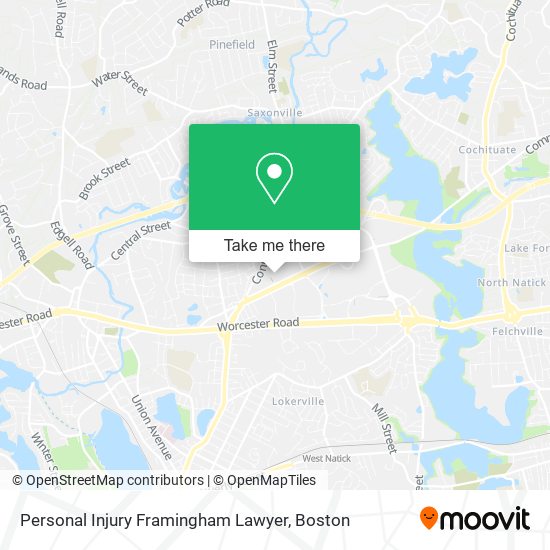 Personal Injury Framingham Lawyer map