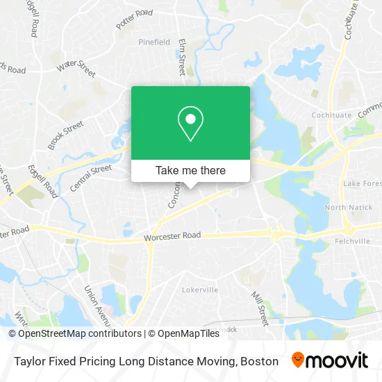 Taylor Fixed Pricing Long Distance Moving map