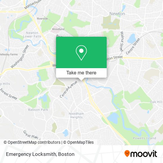 Mapa de Emergency Locksmith