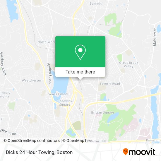 Mapa de Dicks 24 Hour Towing
