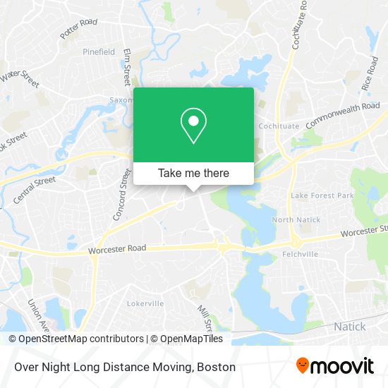 Over Night Long Distance Moving map