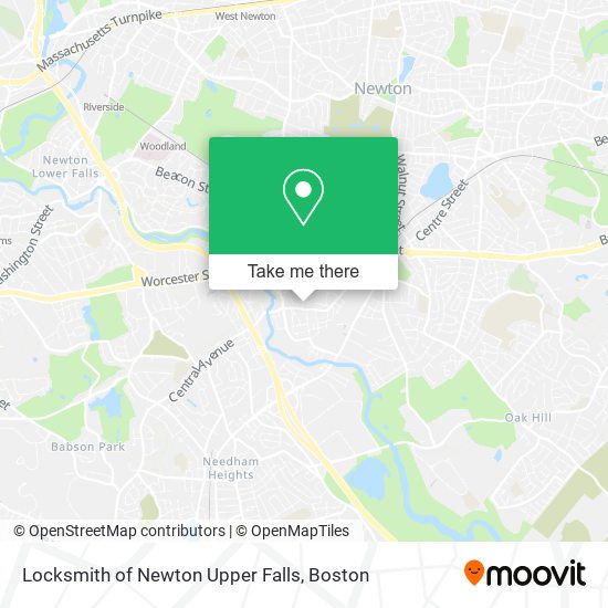 Mapa de Locksmith of Newton Upper Falls