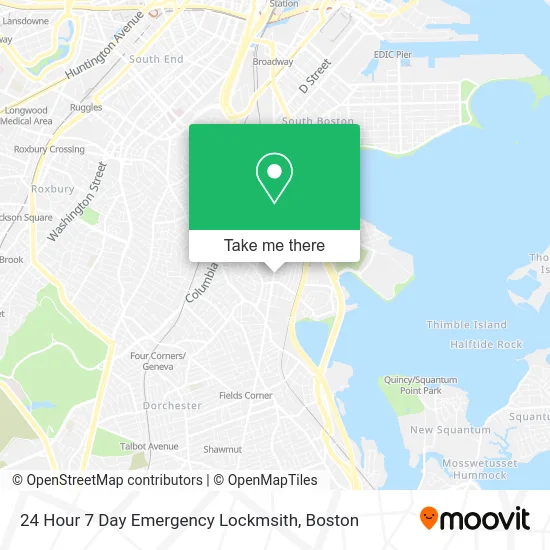 24 Hour 7 Day Emergency Lockmsith map