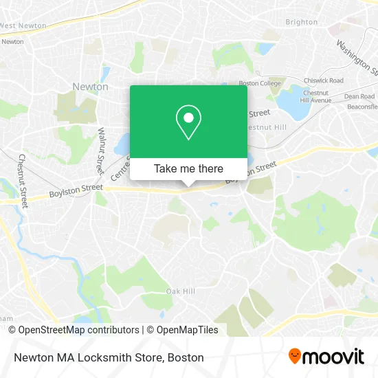 Newton MA Locksmith Store map