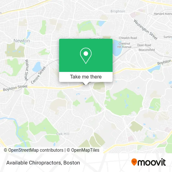 Available Chiropractors map