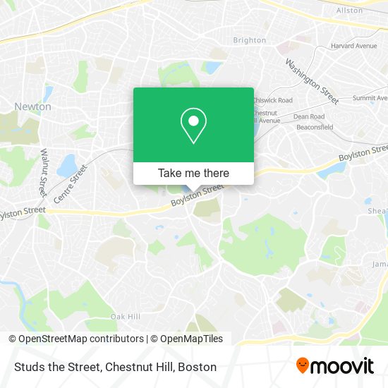 Studs the Street, Chestnut Hill map