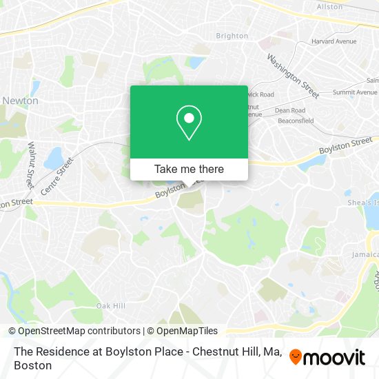 The Residence at Boylston Place - Chestnut Hill, Ma map