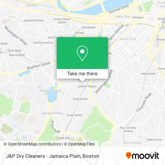 J&P Dry Cleaners - Jamaica Plain map