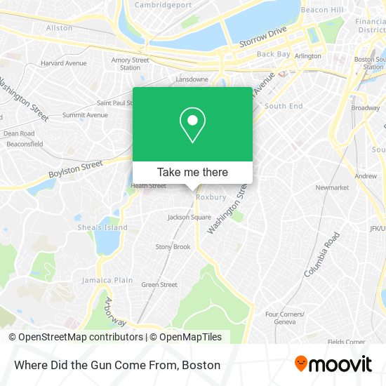 Where Did the Gun Come From map