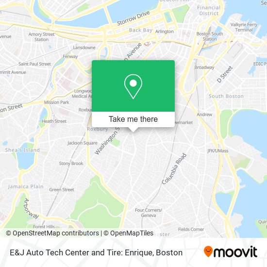 Mapa de E&J Auto Tech Center and Tire: Enrique