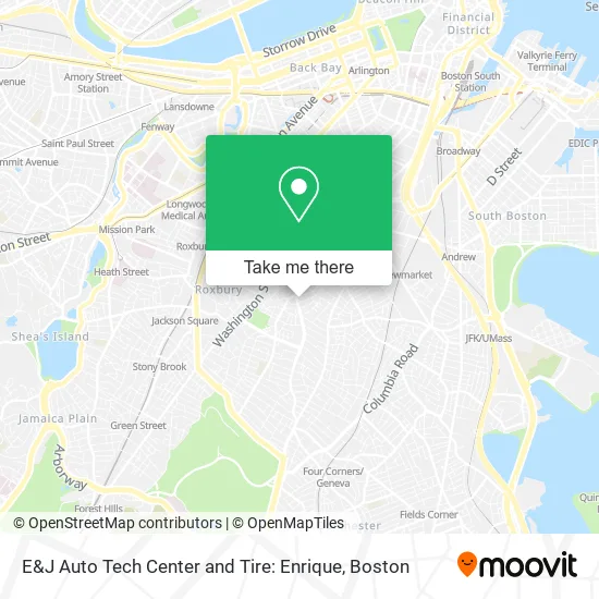 Mapa de E&J Auto Tech Center and Tire: Enrique