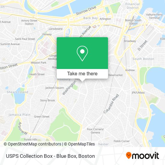 USPS Collection Box - Blue Box map