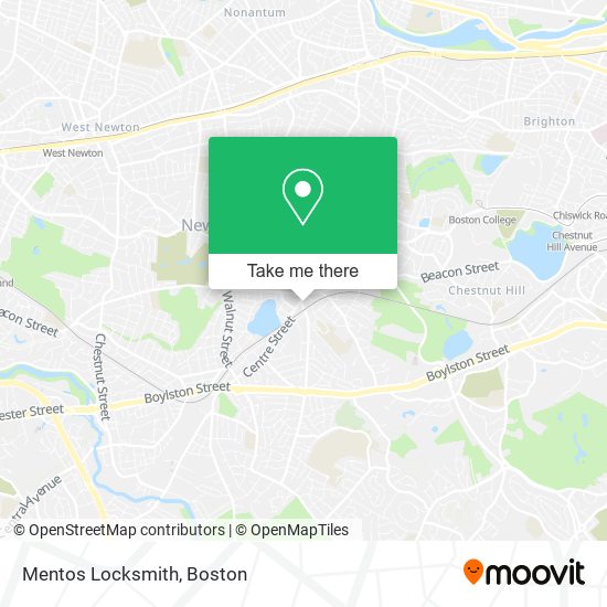 Mentos Locksmith map