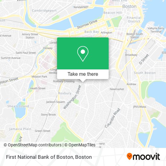 First National Bank of Boston map