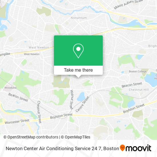 Newton Center Air Conditioning Service 24 7 map
