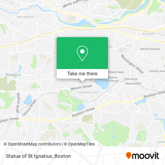 Statue of St Ignatius map