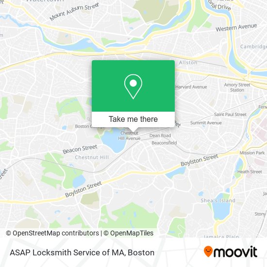 ASAP Locksmith Service of MA map