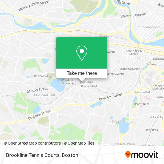 Mapa de Brookline Tennis Courts