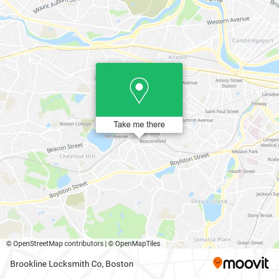 Mapa de Brookline Locksmith Co