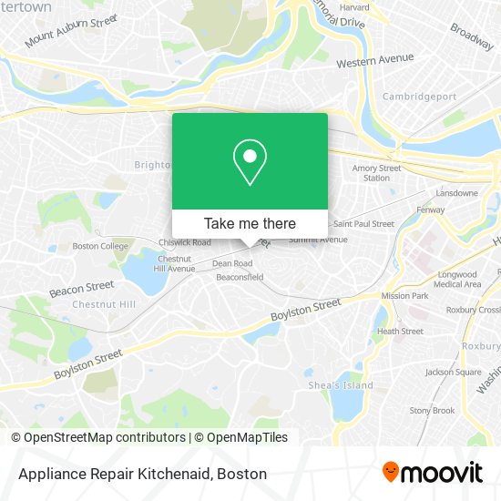Appliance Repair Kitchenaid map
