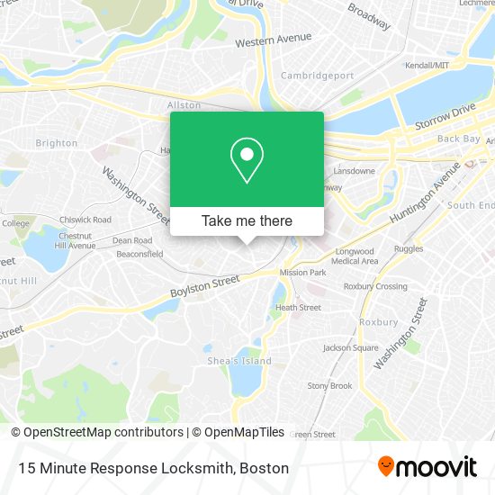 15 Minute Response Locksmith map