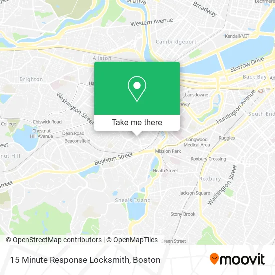 15 Minute Response Locksmith map