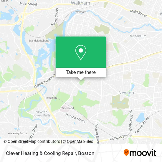 Mapa de Clever Heating & Cooling Repair