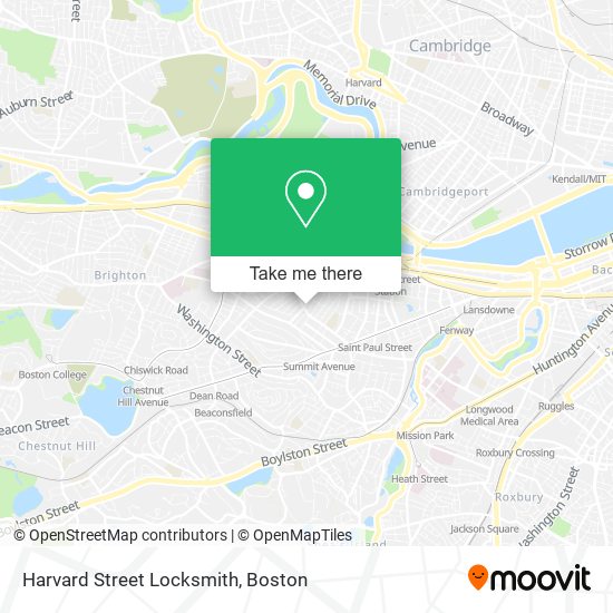 Harvard Street Locksmith map
