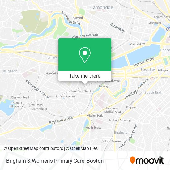 Mapa de Brigham & Women's Primary Care