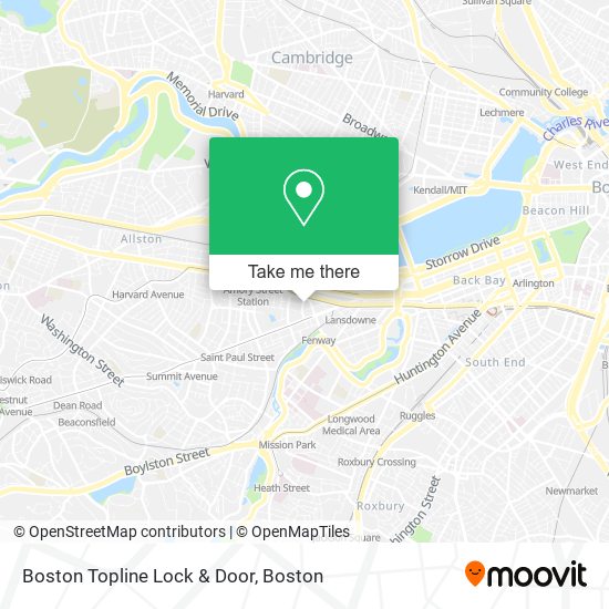 Mapa de Boston Topline Lock & Door