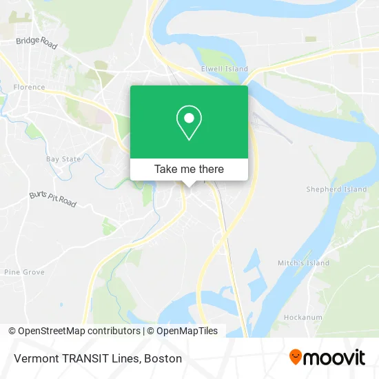 Mapa de Vermont TRANSIT Lines