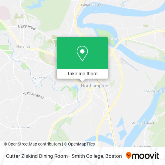 Mapa de Cutter Ziskind Dining Room - Smith College