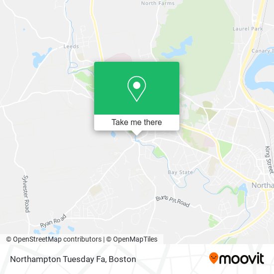 Mapa de Northampton Tuesday Fa