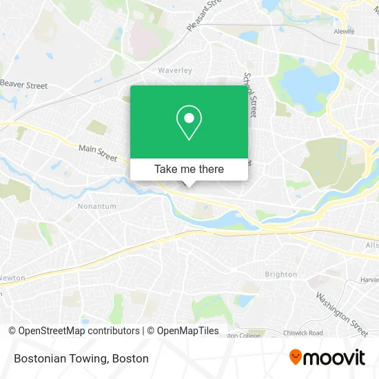 Bostonian Towing map