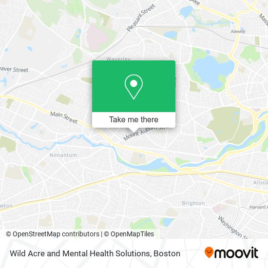 Wild Acre and Mental Health Solutions map