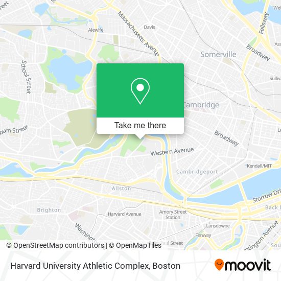 Harvard University Athletic Complex map