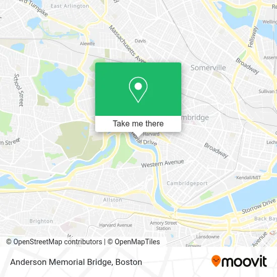 Anderson Memorial Bridge map