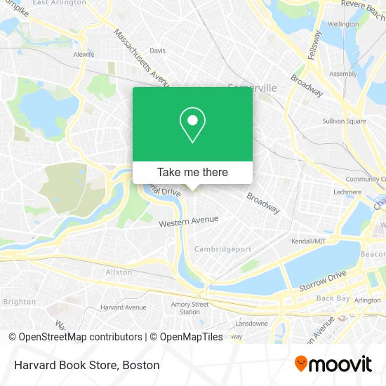 Harvard Book Store map
